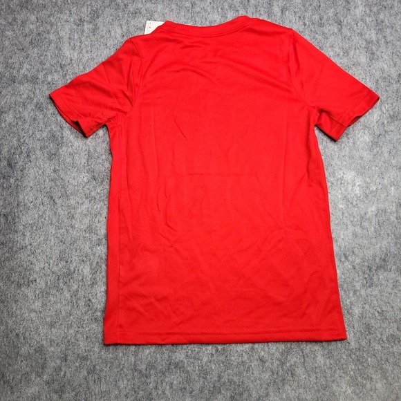 Nike The Tee Shirt Size Small Boys Kids Youth S Red Dri-Fit Logo Short Sleeve - Picture 2 of 9